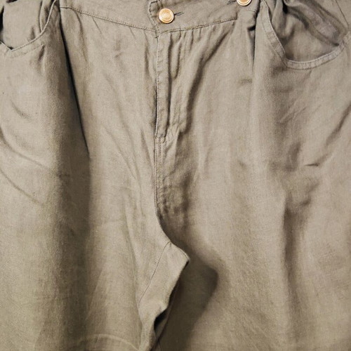 Karavan Khaki Linen Pants size L like new, wide leg