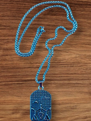 Dog Tag Necklace Libra new, steel chain 60 cm