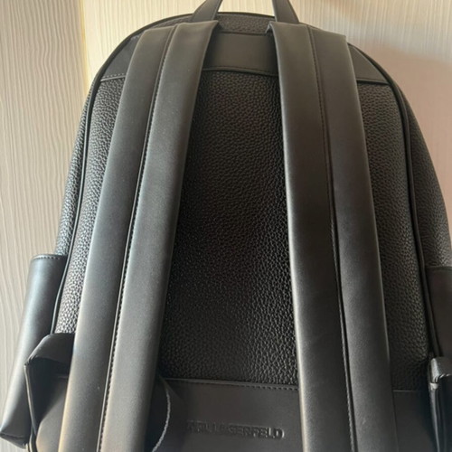 Karl Lagerfeld backpack large with tablet pocket like new, black