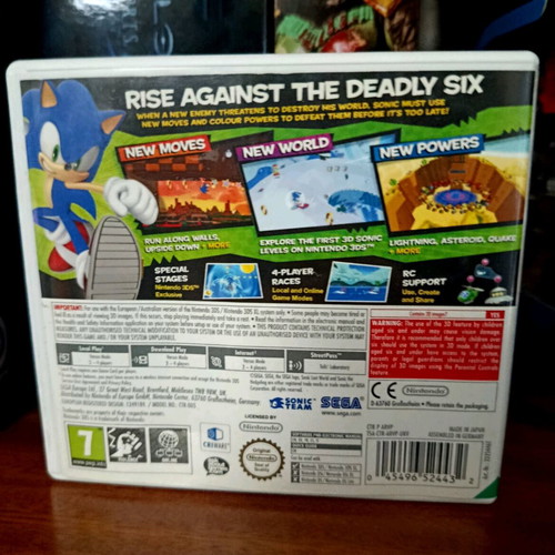 Sonic Lost World Nintendo 3DS like new, English version