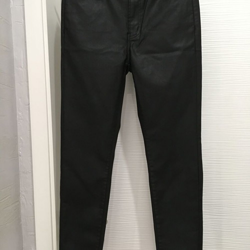 The Kooples leather-effect slim jeans new, black