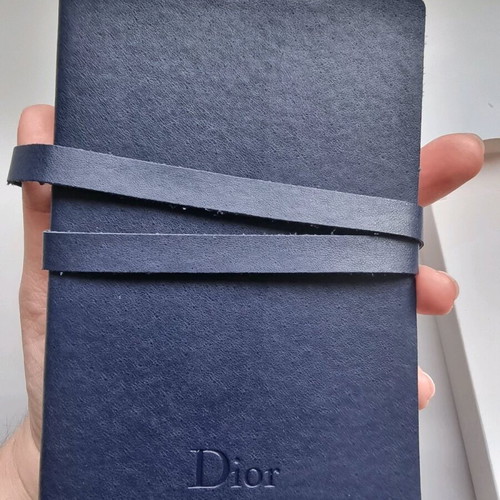 Dior notebook blue new with soft cover and guitar pick
