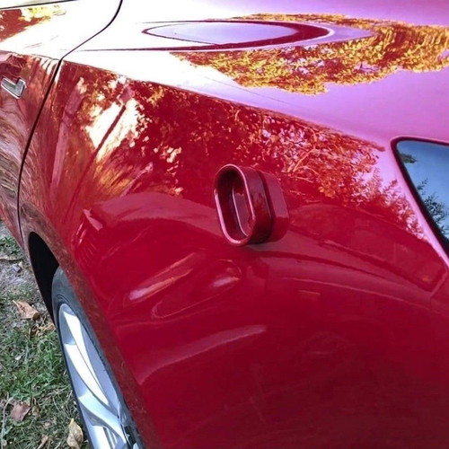 Magnetic CCS Charging Port Cover Red for Tesla electric car