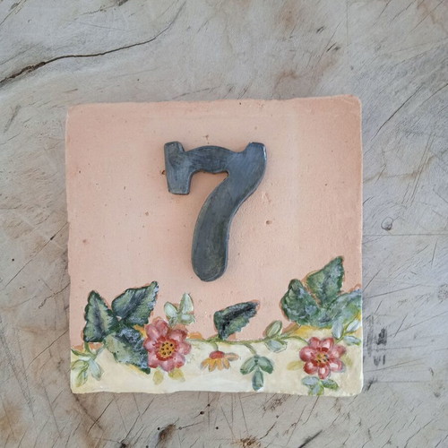 Decorative Handmade House Numbers Teracotta Tile Custom Order