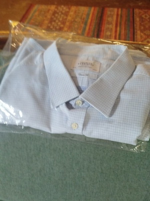 Αντρικό πουκάμισο Charles Tyrwhitt καινούργιο, 4XL, βαμβακερό, μικρό καρό μοτίβο