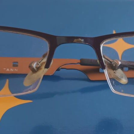 Le Tanneur eyeglass frame like new, blue and silver