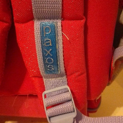 Mariposa school trolley bag used with side pockets and pencil case