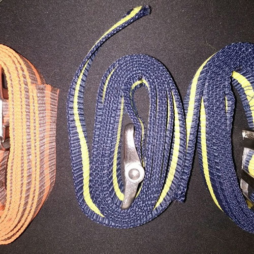 Luggage straps like new, set of 3, blue and orange