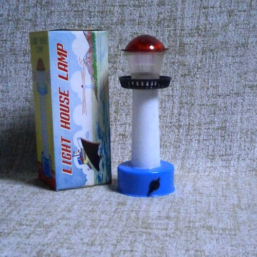Lighthouse lamp new with box, functional, vintage