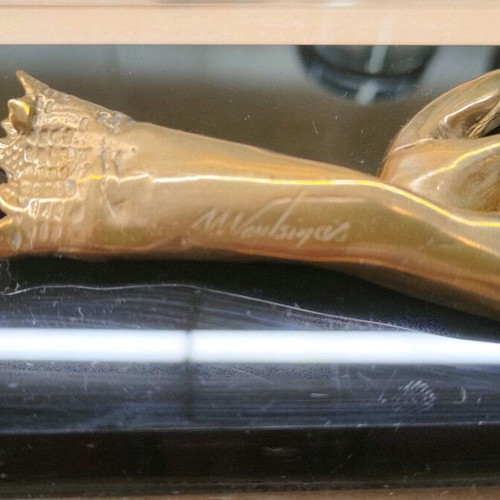 Collectible hand sculpture of Athens Concert Hall used