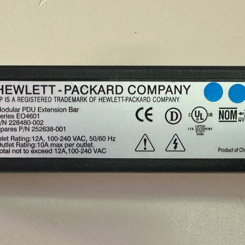 Hewlett-Packard EO4501 Modular PDU 24A with 2 power strips for rack like new