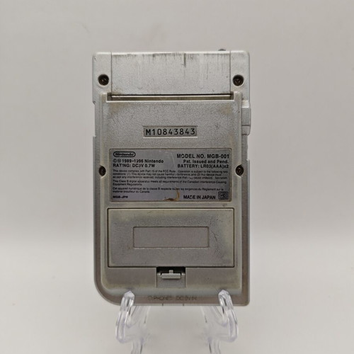 Gameboy Pocket Silver used, official Nintendo handheld console