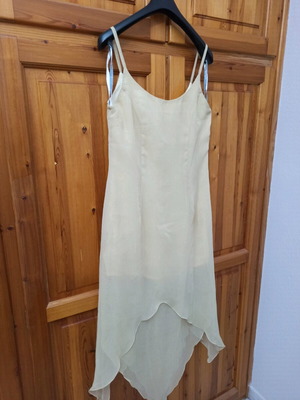 Dress airy with straps yellow new