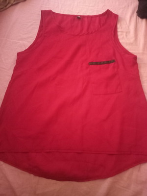 Women's red blouse like new, size L