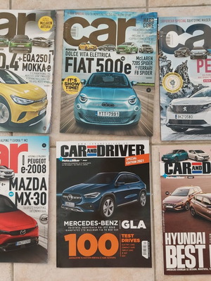 Περιοδικά Car & Car and Driver σαν καινούργια, πακέτο 6, 2020-2021