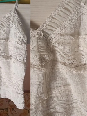 Zara Lace White Top with Thin Straps size M like new