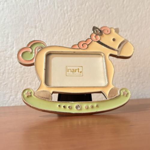 Inart Collection metal photo frame rocking horse design