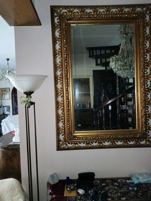 Wall mirror used, 60 years old wooden frame