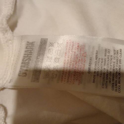 Gymshark sleeveless fitness t-shirt M, like new, white