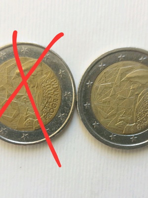 Commemorative 2€ coin 2022 used, 35 years Erasmus, Greek edition