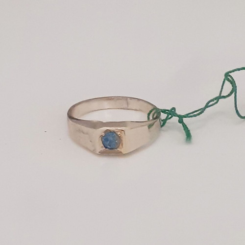 Vintage ring with ciel stone from the 60s, new, gold color
