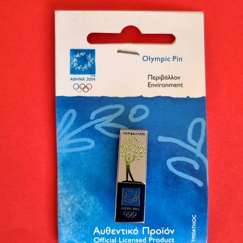 Olympic pins Athens 2004 set of 3, new, Environment series