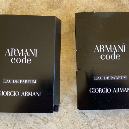 Armani Code Eau de Parfum fragrance samples, new, set of 2