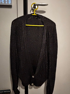 Zara gray cardigan like new for evening wear, shiny
