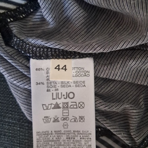 Liu Jo set like new, cotton and silk blouse with crystals, elastic pants