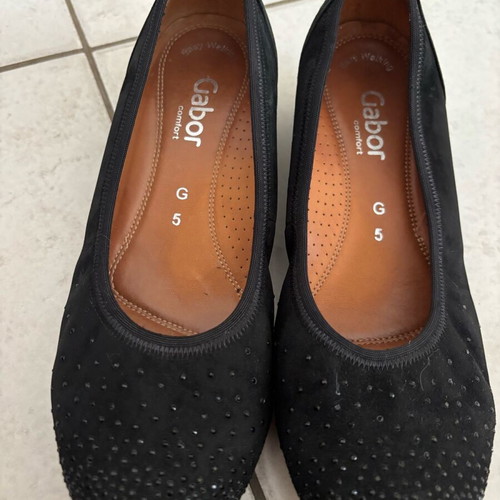 Gabor comfort ballerinas like new, black with rhinestones, size 38
