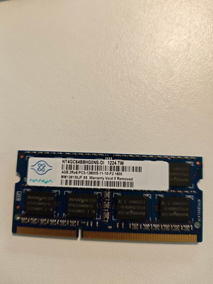 Nanya NT4GC64B8HG0NS-CG 4Gb 1333Mhz PC3-10600 DDR3 SODIMM μνήμη RAM laptop σαν καινούργιο