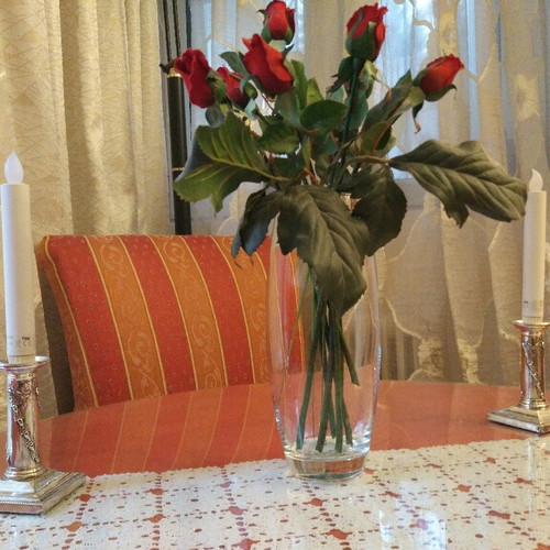 Flower vase used, transparent 26cm height