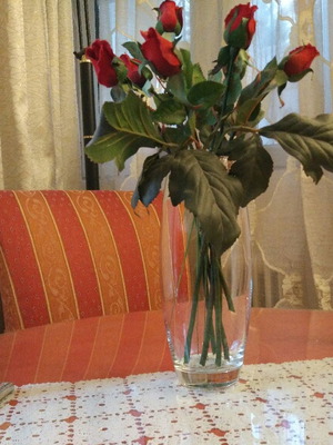 Flower vase used, transparent 26cm height