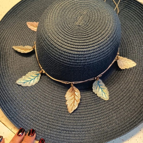 Women's summer hat new with accessories, blue