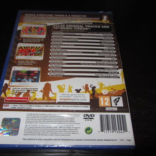 Singstar Motown Sony PS2 new sealed