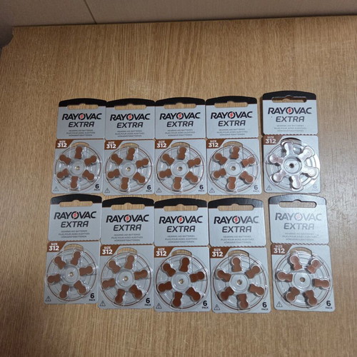 Rayovac Extra Advanced 312 ZincAir batteries pack of 60 new