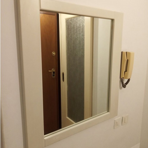 White square lacquer mirror like new