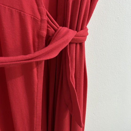 Caramella red wrap midi/maxi dress, size M/L