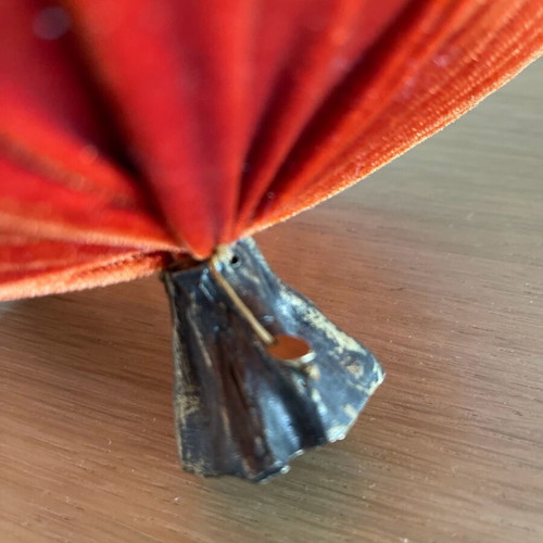 Mushroom decorative with jersey velvet and Varela bronze like new