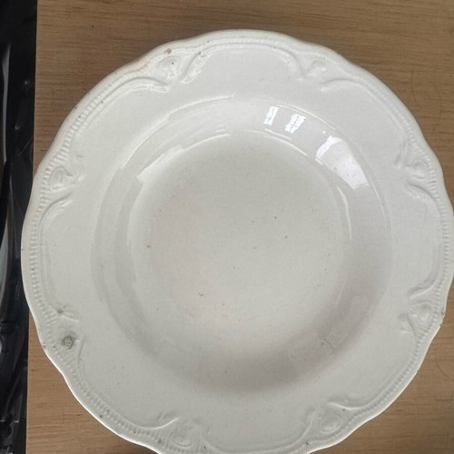 Vintage porcelain plates used, set of 9 pieces from 1920