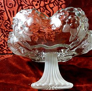 MIKASA CARMEN WALTHER GLASS GERMANY CRYSTAL 16 CM/6.25 FOOTED HOSTESS BOWL NEW