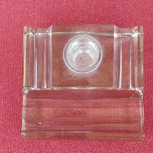 Heavy crystal inkwell like new, at least 80 years old