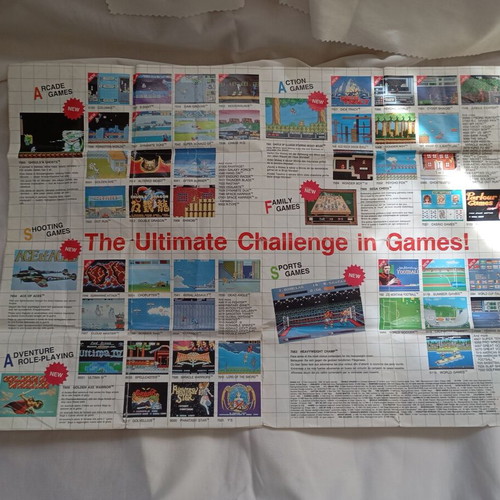 Sega Games Catalog used, Master System I & II vintage 1990-91