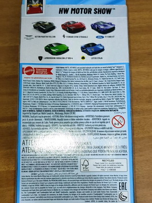 Hot Wheels Motor Show new, pack of 5 cars