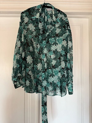 Vassia Kostara shirt one size, like new, black and turquoise