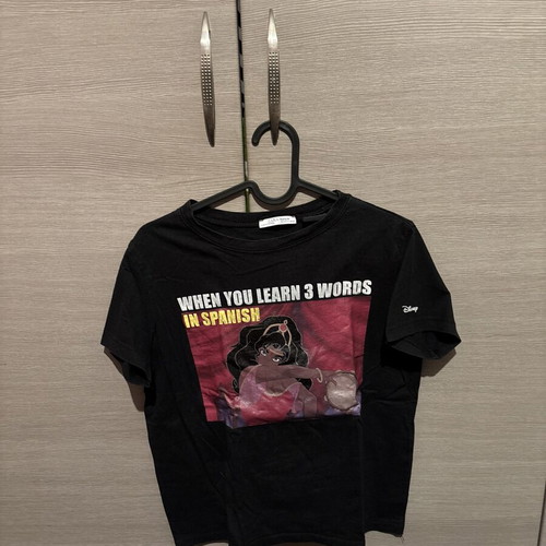 Zara Trafaluc Disney T-shirt like new, black, size M