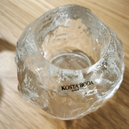 Kosta Boda crystal candlestick new, authentic