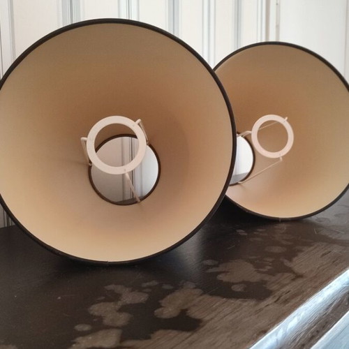 Vintage lamp shades used, set of 2