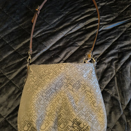 Calvin Klein crossbody bag used, beige