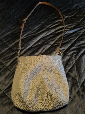 Calvin Klein crossbody bag used, beige